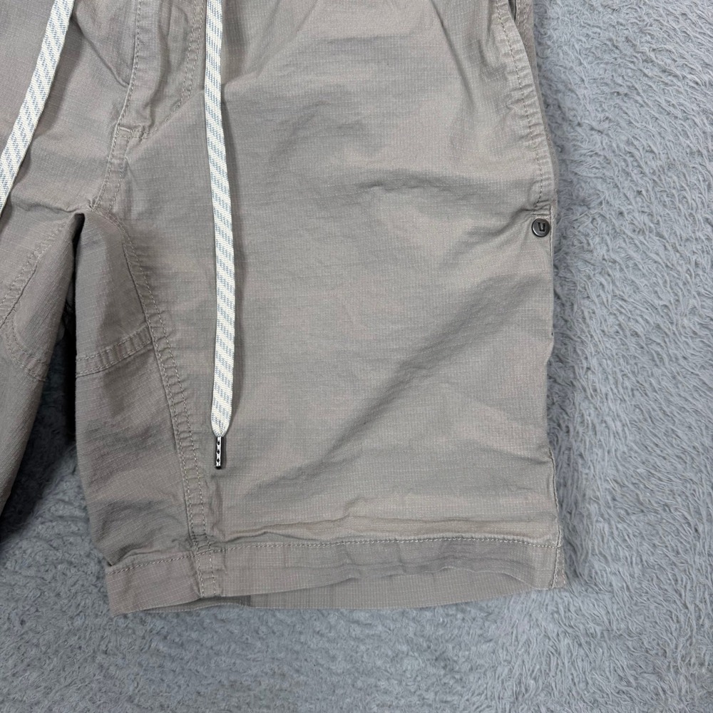 Vuori Mens Ripstop Shorts Khaki Tan Organic Cotton Stretch Utility Size Small - Picture 6 of 11